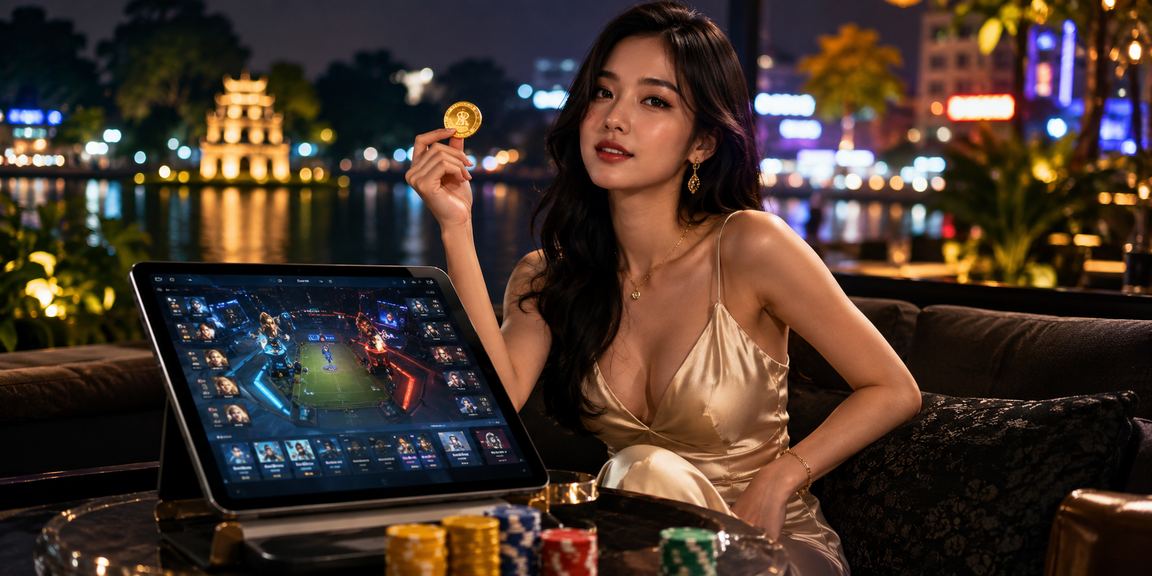 Người chơi esports tại Hà Nội đặt cược trực tuyến trên màn hình lớn
